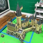 Detailed LEGO model of Hogwarts castle from Harry Potter.